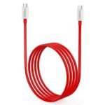 Warp Charging USB Type C to Type C Data Cable Compatible for Oneplus 8T - Red/White